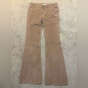 We The Free People Pull On Flare Corduroy Pants Womens 26 (30x32) Brown Stretch